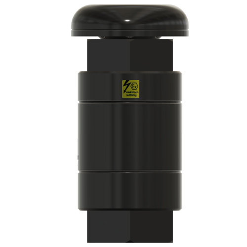 Entl&uuml;ftungsventil aus PE-el mit Haube, federbelastet