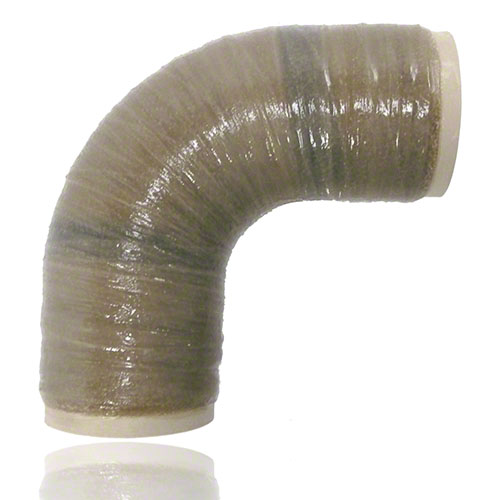 UP-GF-PVDF Bogen 90&deg; DIN 16 966, Form E1, Rohrtyp B, Liner PVDF, mit Laminatende, PN 16