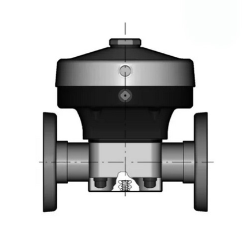 PP 2/2-Wege-Membranventil, Ausf&uuml;hrung Flansch, DA, PTFE/EPDM, Typ 285