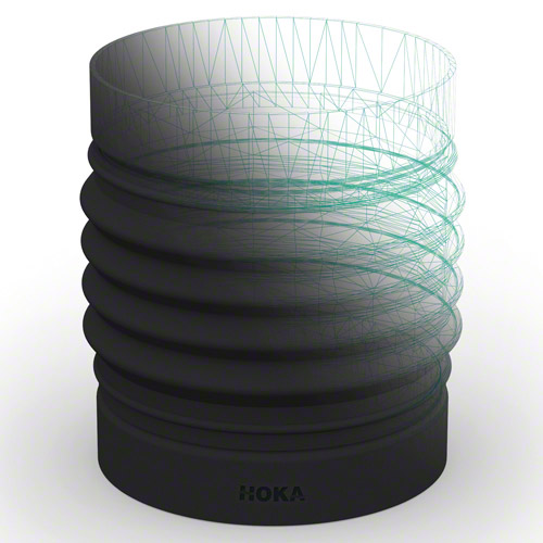 PP-el Basis Flexmanschette 6-fach gewellt f&uuml;r Befestigung mit Spannband, elektrisch leitf&auml;hig