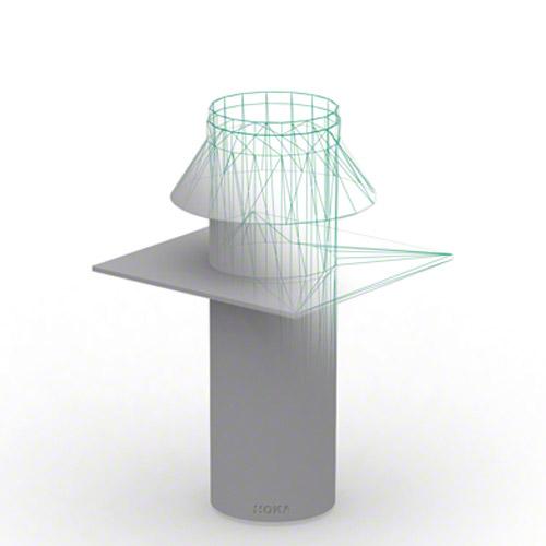 PVC Dachaufsatz 0&deg;
