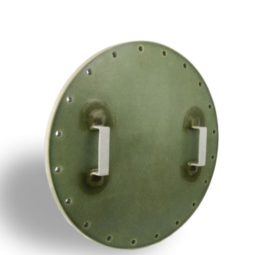 Mannlochdeckel aus Inliner PP/GFK, Betriebsdruck max. 2,5 bar, bei 20&deg;C