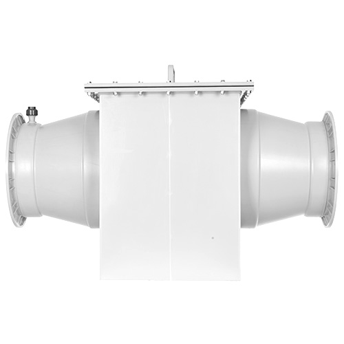 Tropfenabscheider aus PVDF - Einschub seitlich ziehbar, Baureihe TA 125-2-Z, mit Spr&uuml;heinheit