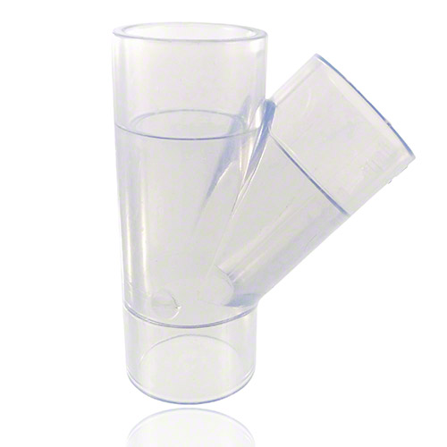 PVC U Transparent T-St&uuml;ck 45&deg;