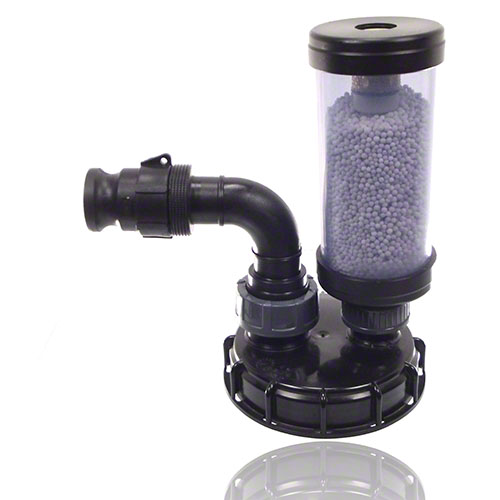 IBC-Schraubkappe DN 150 mit Bef&uuml;llanschluss Kamlock und S&auml;uredunstabscheider