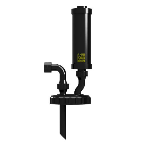 IBC-Schraubkappe DN 150 aus PE-el, mit S&auml;uredunstabscheider SDA90 1 Liter und Bef&uuml;llanschluss G1", elektrisch-leitf&auml;hig