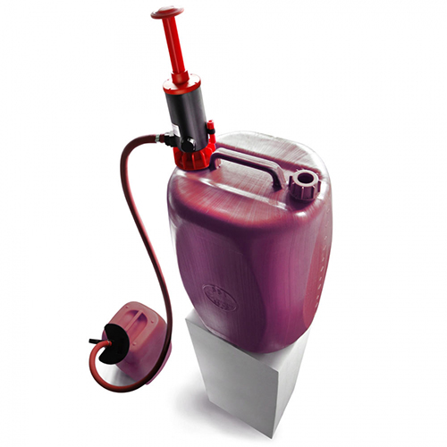 Abgabeschlauch f&uuml;r Handpumpe f&uuml;r Laugen - Farbe ROT