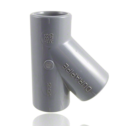 ABS T-St&uuml;ck 45&deg;, PN10, Klebemuffe