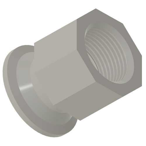 PP ISO Clamp mit Gewindemuffenanschlu&szlig;