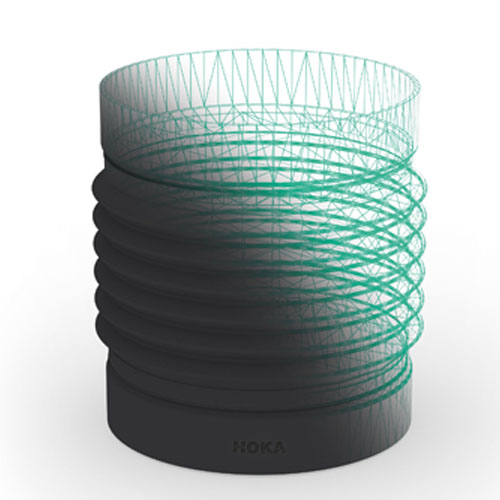 PP-el Basis Flexmanschette 6-fach gewellt mit Muffenanschluss PPs-el, elektrisch leitf&auml;hig