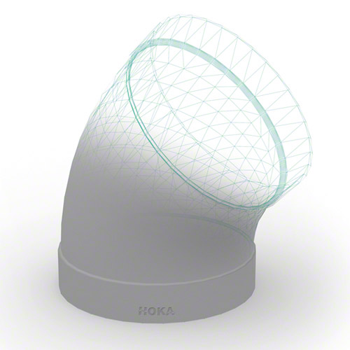 PP-EL-s Rohrbogen mit Muffen 45&deg; R=DA, elektrisch leitf&auml;hig